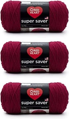 Red Heart Super Saver - Pacote com 3 fios - Acrílico - Tricô/crochê - Imagem 1 de 4