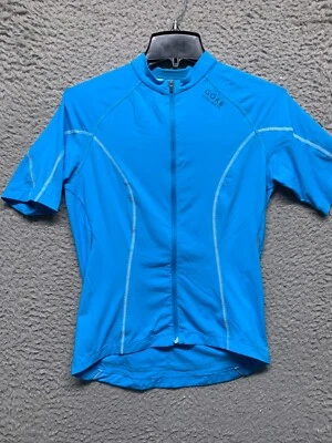 Gore Shirt Womens Blue large Full Zip Cycling Outdoor Stretch Activewear - Image 1 of 4