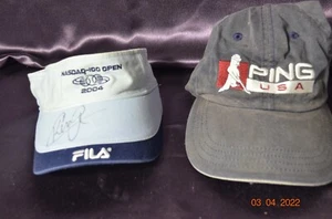 NASDAQ-100 OPEN Autographed Visor and PING USA Golf Cap - Picture 1 of 6