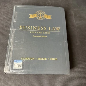 Business Law Text and Cases 14th Edition, Clarkson, Miller, Cross, Hardcover - Bild 1 von 5