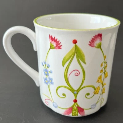 Taza de café Pier One Dolomita Lyda taza de té de gres floral flor de cardo rosa Foto 1 de 4