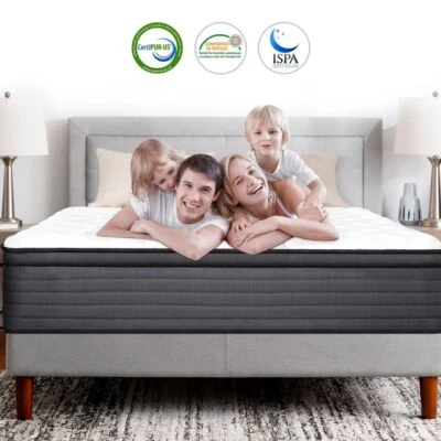 12" 14" Gel Memory Foam Hybrid Spring Mattress Twin Full Queen King Bed in a Box - Image 1 of 4