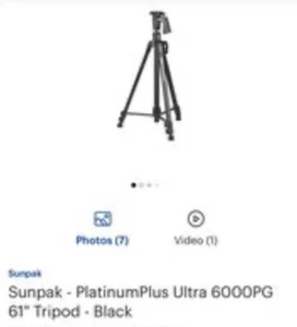 Sunpak - PlatinumPlus Ultra 6000PG 61" Tripod - Black - Picture 1 of 2