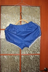 Pantalones Cortos de Correr KingBird Vintage Años 80-90 Poliéster Azul - Talla S/M - Imagen 1 de 7