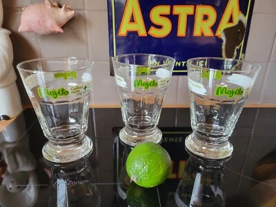 3 VERRES COCKTAIL MOJITO RHUM CITRON ALCOOL... 🍸🍋 - Photo 1/4