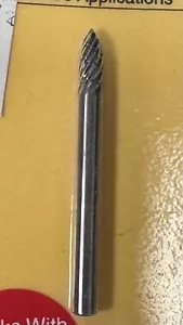 Taglierina in metallo duro tipo Dremel - estremità a punta per albero, diametro 1/8" con rompi trucioli - Foto 1 di 1