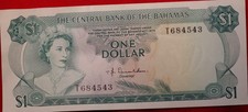 Uncirculated Bahamas $1 Circulated Note