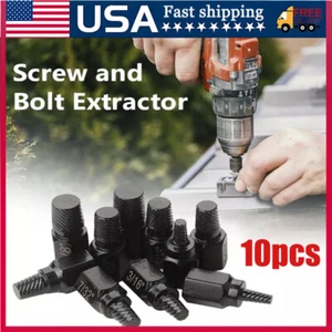 Broken Bolt Head Screw Cap,Extractor Screw Hexagon Socket Bolt Removal Tool 10PC - Picture 1 of 15