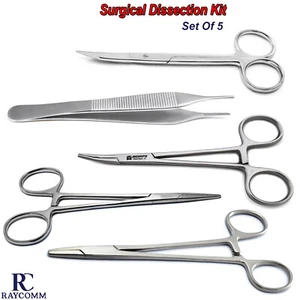 Soporte de aguja hemostático pinzas arteriales tijeras kit de disección quirúrgica conjunto CE - Imagen 1 de 6