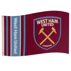 Official Large West Ham Utd Football Flag 5 x 3ft UK Seller Same Day Dispatch - Picture 1 of 1