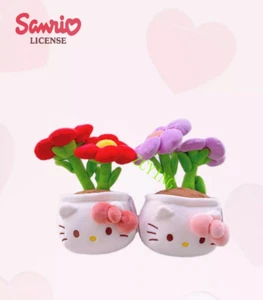 KT Katze Plüsch Topfpflanze Geschenk Blume Ornament - Bild 1 von 11