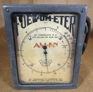 Oldtimer Antik um 1938 Fuel-om-eter Fuel Meter Allen Electric Co. Modell E320 - Bild 1 von 7
