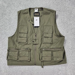 Nike Life Utility Gilet Gilet Cargo Verde Cachi Uomo Taglia Media FN3214-325 Nuovo - Foto 1 di 10