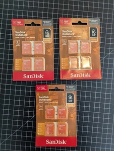 SanDisk Outdoors SDHC UHS-I Card Three 4-pack (12 Cards Total) - Picture 1 of 3