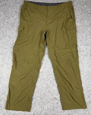 Pantalones de Senderismo Columbia Omni-Shade Convertibles Para Hombres 42x32 Verde Carga Cremallera Nylon Foto 1 de 4