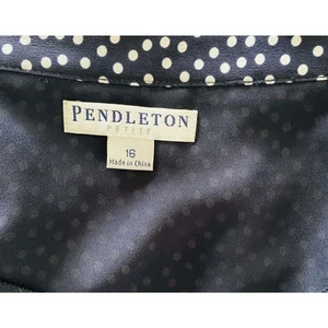 Gonna Pendleton Yacht Club Navy a pois plissettata classica preppy linea A 16P - Foto 1 di 10