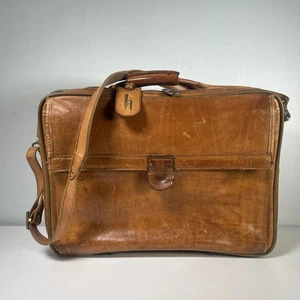 Vintage Hartmann Gürtel Leder Aktentasche braun Kuriertasche Laptoptasche Anwalt Arzt - Bild 1 von 24