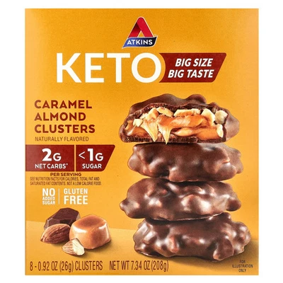 Aglomerados de amêndoa caramelo, 8 cachos, 0,92 oz (26 g) cada - Imagem 1 de 4