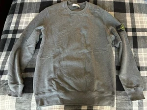 Size XXL - Stone Island Men's Dark Gray Crewneck Cotton Patch Sweatshirt - Picture 1 of 5