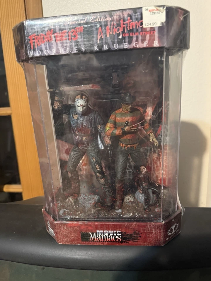 Sealed Kay-Bee Toys - McFarlane Toys Movie Maniacs: - Jason VS Freddy Figure - Image 1 of 1
