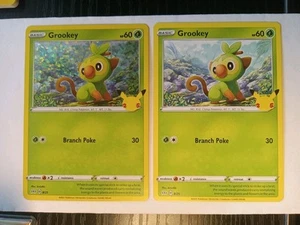 Grookey 8/25 Holo & Non 2021 Pokemon 25° Anniversario McDonalds Spedizione Gratuita!! - Foto 1 di 2
