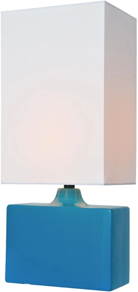 Lite Source Ls-22378aqua Kara 18 Inch 13 Watt Aqua Table Lamp Portable Light