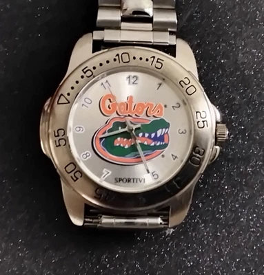 Reloj deportivo vintage Florida Gators SportVI de acero inoxidable para hombre ~ batería nueva Foto 1 de 4