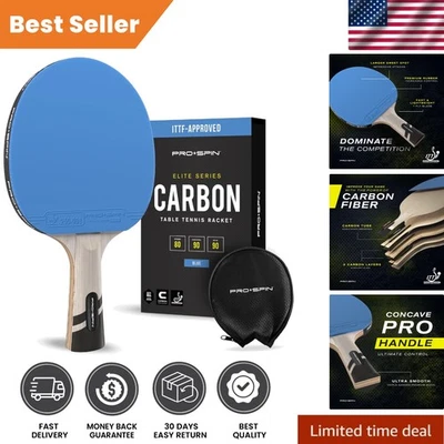 Bate de tenis de mesa de control avanzado con fibra de carbono y estuche protector - Paquete de 1 Foto 1 de 4