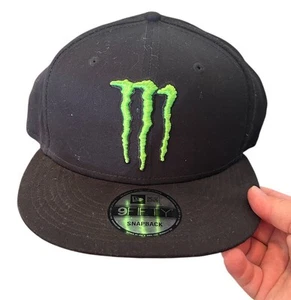 Monster Energy Snapback Hat Cap Adult One Size New Era Black 9Twenty - Imagen 1 de 10