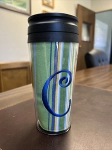 Adorable vaso de viaje térmico/café personalizable 12 oz. | Bordado 'C' - Imagen 1 de 20