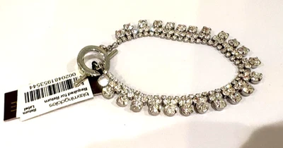 Carolee NWT Rhinestone Silver-Tone Tennis Bracelet With Toggle Closure/Party - Image 1 of 4