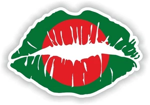 Bangladesh Lips Flag Sticker / Vinyl Waterproof Decals Graphics - Bild 1 von 1