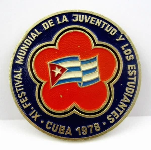 1978 World Youth & Students Festival Havana East German Students Participant Pin - Picture 1 of 5