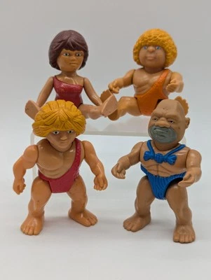 Lote de 4 figuras vintage Playskool Definitely Dinosaurs Caveman 1987 (como está leído) Foto 1 de 4