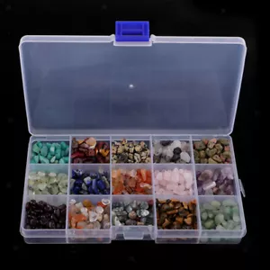 Lots Mixed Gemstone Chips Beads Jewellery Making Smooth Semi Precious Crafts - Picture 1 of 7