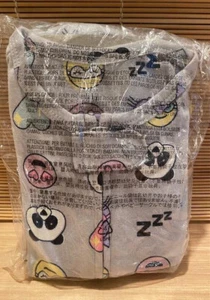Baby Gap Pajama One Piece Long Romper EMOJI Gray Panda Hearts Happy Face RARE 2T - Picture 1 of 2