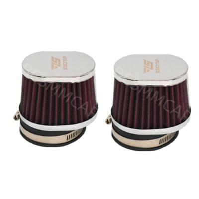 60mm Motorcycle Air Filter High Flow Cold Air Intake Cleaner Filter Pod Washable - Image 1 of 4