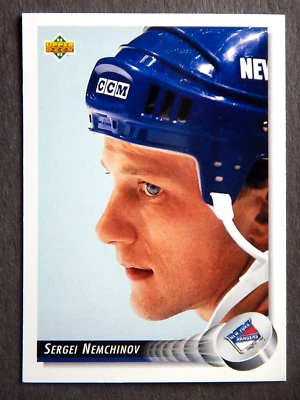 Sergei Nemchinov #298 Upper Deck 1992-93 Hockey Card (New York Rangers) - Image 1 of 2