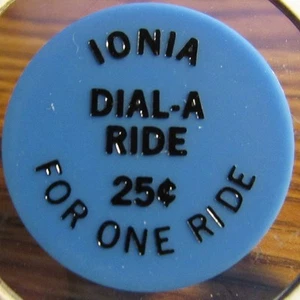 Vintage Ionia, MI Dial-A-Ride Transit Taxi Cab Token - Michigan - Picture 1 of 2