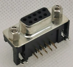 DB9 D-Sub 9 Way Female Right Angle PCB Solder Pin Connector Oupiin 7906-09FA - Bild 1 von 4