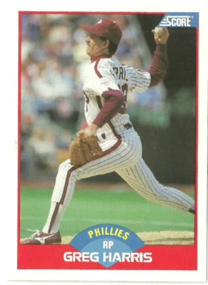 GREG HARRIS PHILADELPHIA PHILLIES #476 - SCORE NM-MT 1989 - Image 1 of 2