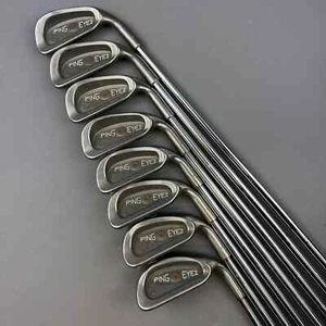 PING Eye 2 Irons 3-PW Right Hand Orange Dot 2 Flat Steel Stiff Flex - Picture 1 of 13