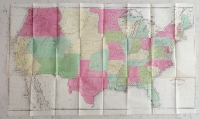 ANTIQUE MAP OF THE UNITED STATES JOHN HAYWARD'S GAZETTEER 1853 PRE GADSDEN - Image 1 of 4