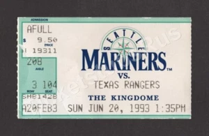 Ken Griffey Jr HR #101 102 FATHERS DAY x2 1993 Mariners Rangers 6/20 Ticket Stub - Picture 1 of 12