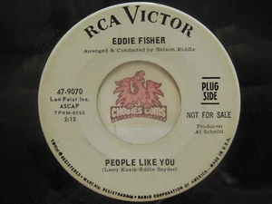 Promo! Eddie Fisher – People Like You / Come Love! 45 RPM VG+ (14F) - Picture 1 of 2