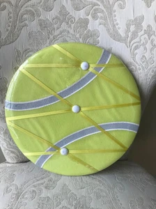 Tennis Ball Shaped Memo Board Yellow/White 12" Round for Kid's Room, Dorm Room - Picture 1 of 6