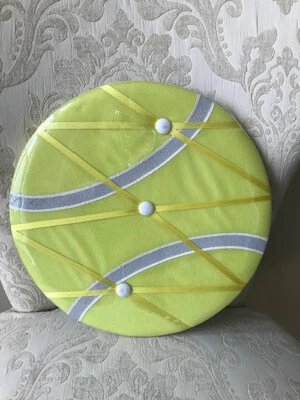 Tennis Ball Shaped Memo Board Yellow/White 12" Round for Kid's Room, Dorm Room - Image 1 of 4