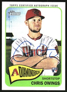 2014 Topps Heritage Real One Autographs #ROACO Chris Owings HN