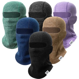Winter Ski Mask Knitted Skull Balaclava Beanie Hat Men Women Outdoor Sports Cap - Picture 1 of 32