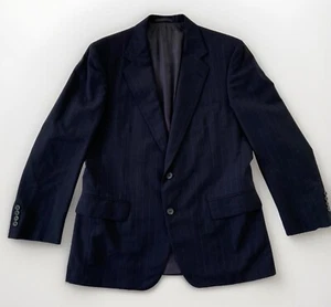 Givenchy Mens Sport Coat 42R Blazer Navy Stripe Jacket VINTAGE - Picture 1 of 13